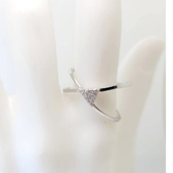 .20ctw Round Diamond Simulant Micro Pave Platinum on Silver Unity Ring - Picture 2 of 5